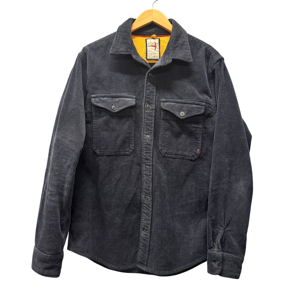 Relwen Cord Work Shirt Mens L Corduroy Navy Blue Button Up Huckberry Workwear